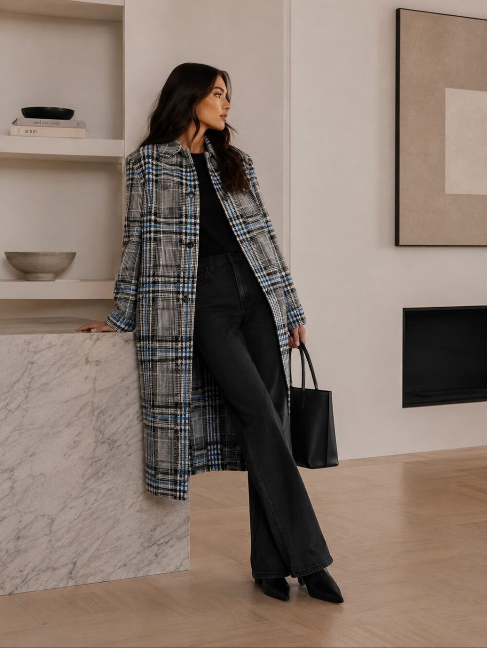 Christopher Kane Check Tartan Coat Size 38IT ( US 4)